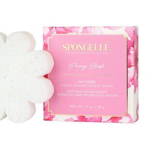 NEW Spongelle Peony Blush | Boxed Flower Body Buffer Body Wash Sponge NIB